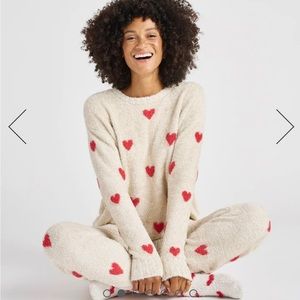 Like new Splendid fuzzy sweater lounge set size Medium